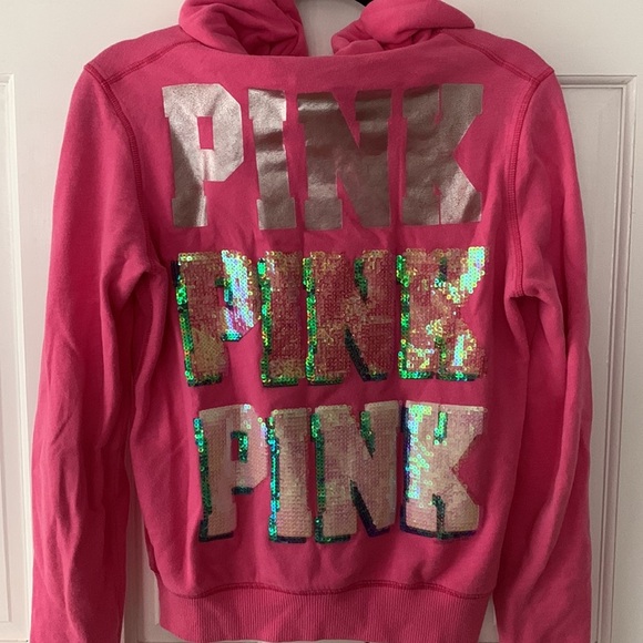 Vintage PINK Zip-Up Hoodie - Picture 3 of 4